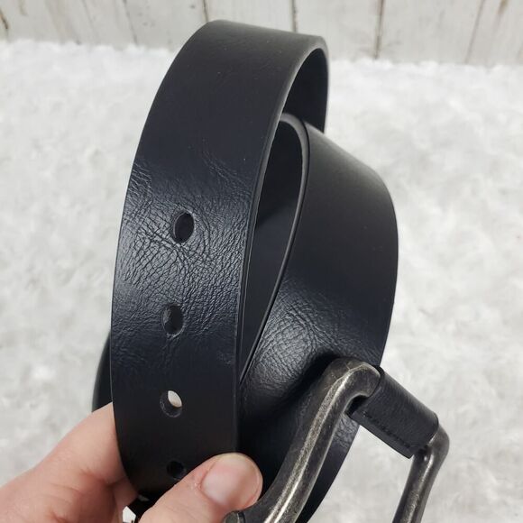 TOUGERJOY Leather Embroidered Belt Black Size 41 - Picture 4 of 9